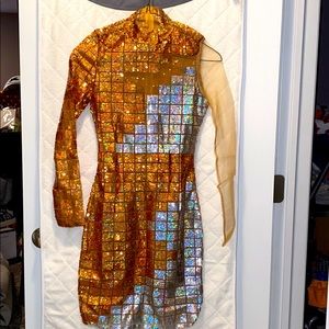 Sequin gold and silver dress